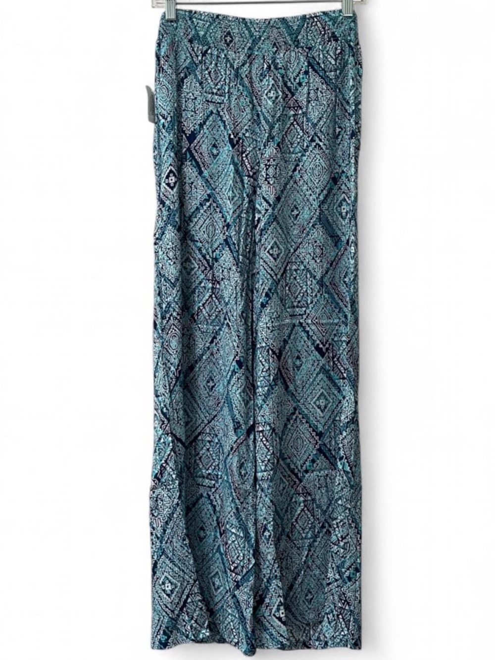 Vintage Aeropostale Blue Boho Print Flowy Bandeau Waist Pants